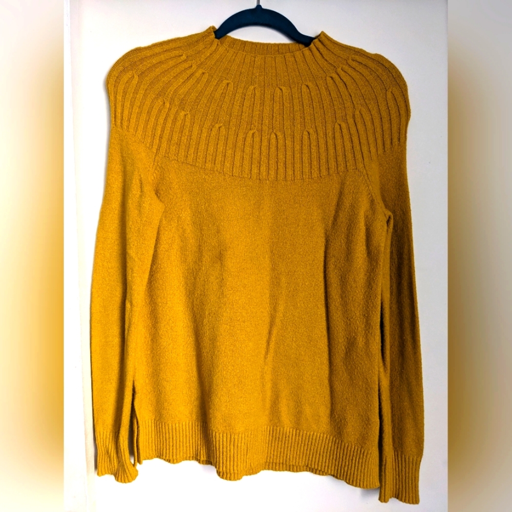 Anthropologie Mustard Yellow Sweater